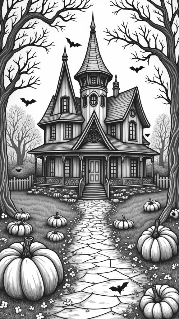 coloriages imprimables pour adultes Halloween